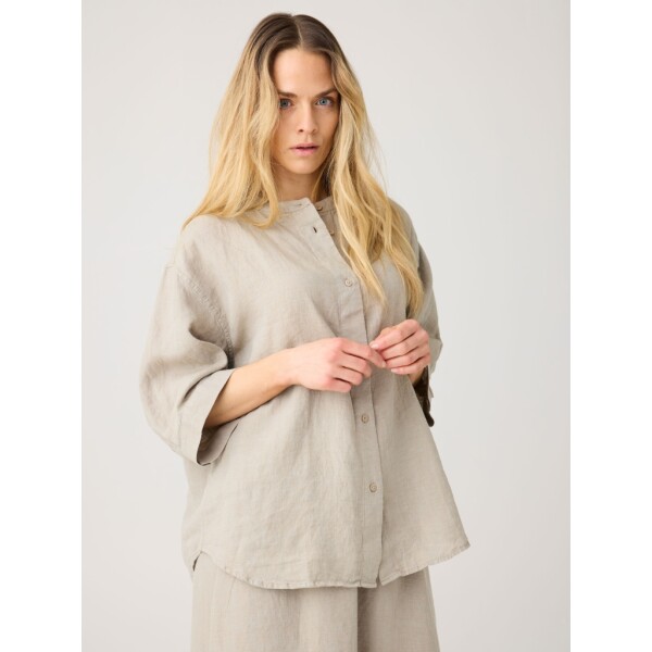 KnowledgeCotton Damen Hemdbluse Linen Twill  - yarndyed 2090090