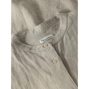 KnowledgeCotton Damen Hemdbluse Linen Twill  - yarndyed...