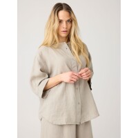KnowledgeCotton Damen Hemdbluse Linen Twill  - yarndyed 2090090