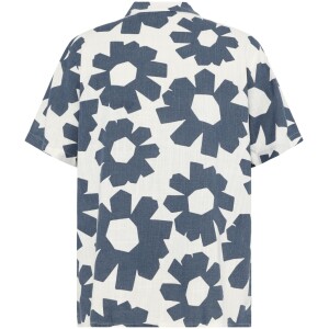 KnowledgeCotton Herren Hemd kurzarm 1090157 relaxed Linen mix print
