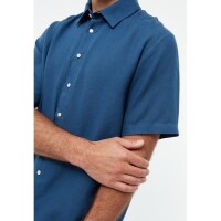 Givn Herren Hemd GB-Koda Blazing Blue (Leinen)