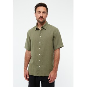 Givn Herren Hemd GB-Koda Faded Olive (Leinen)
