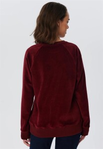 Leela Cotton Damen Sweatshirt Cord Bordeaux
