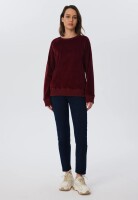 Leela Cotton Damen Sweatshirt Cord Bordeaux