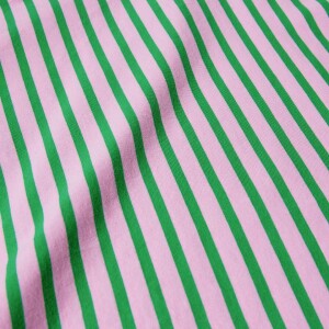 popeia Damen T-Shirt Gestreift aus Bio-Baumwolle in Pink/Grün