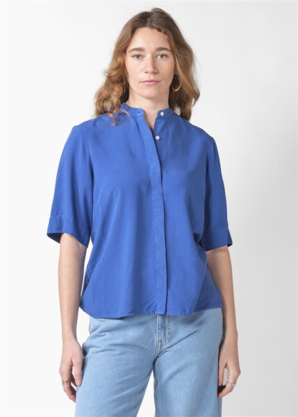 Klitmoller Collective Damen Bluse Solrun Surf Blue