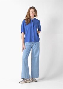 Klitmoller Collective Damen Bluse Solrun Surf Blue