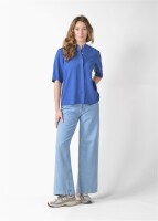 Klitmoller Collective Damen Bluse Solrun Surf Blue