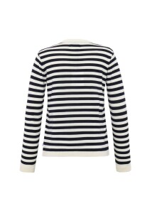 Klitmoller Collective Damen Pullover Basic Stripe Merino knit Cream/Navy