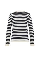 Klitmoller Collective Damen Pullover Basic Stripe Merino knit Cream/Navy