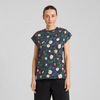 Dedicated Damen T-Shirt Visby Strawberry Field Black