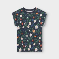 Dedicated Damen T-Shirt Visby Strawberry Field Black