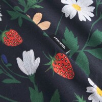 Dedicated Damen T-Shirt Visby Strawberry Field Black