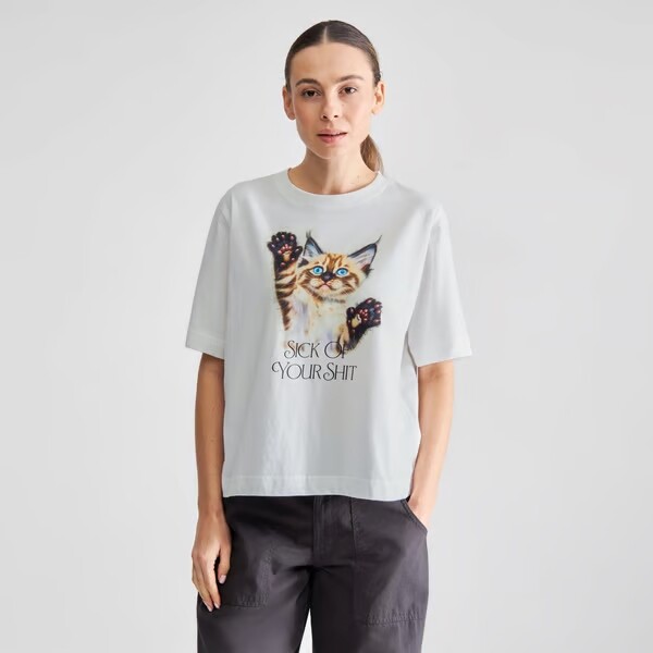 Dedicated Damen T-Shirt Vadstena Sick Of Your White