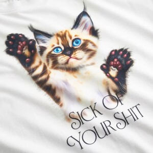 Dedicated Damen T-Shirt Vadstena Sick Of Your White