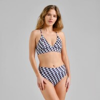 Dedicated Damen Bikini Pants Slite Pepita Cats Black