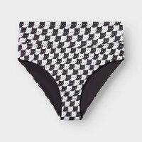 Dedicated Damen Bikini Pants Slite Pepita Cats Black