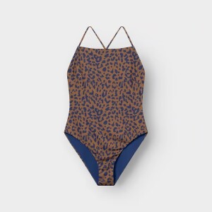 Dedicated Damen Badeanzug Vinterviken Leopard Light Brown