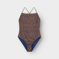 Dedicated Damen Badeanzug Vinterviken Leopard Light Brown