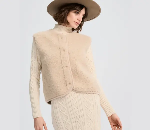 Alwero UNISEX Woll Weste TYB off white