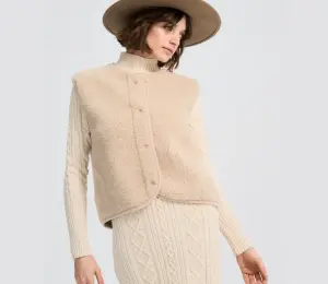 Alwero UNISEX Woll Weste TYB off white