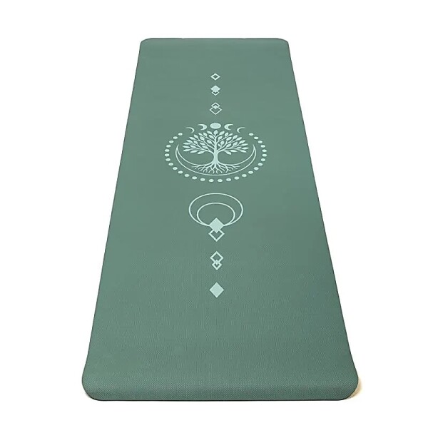 Yogi & Yogini Yogamatte Premium TPE Lebensbaum Grün