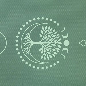 Yogi & Yogini Yogamatte Premium TPE Lebensbaum Grün