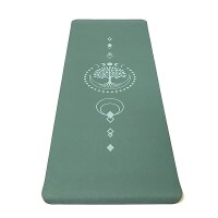 Yogi & Yogini Yogamatte Premium TPE Lebensbaum Grün