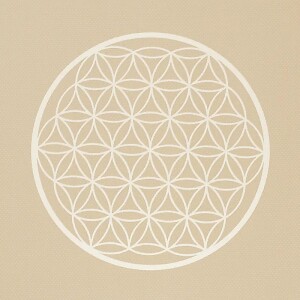 Yogi & Yogini Yogamatte Premium TPE Blume des Lebens Beige
