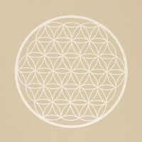 Yogi & Yogini Yogamatte Premium TPE Blume des Lebens Beige