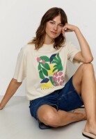 Recolution Damen T-Shirt Azolla Together arctic white