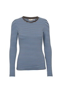 Basic Apparel Damen Longsleeve Ludmilla Frozen Fjord/Raven