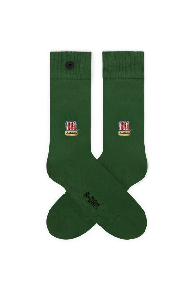A-dam Unisex Socken Canned Sardines Green