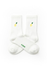 A-dam Unisex Tennis Socken Lemon White