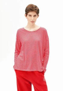 Armedangels Damen Longsleeve Xianaa Stripes pink...
