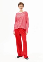 Armedangels Damen Longsleeve Xianaa Stripes pink mist-mars red