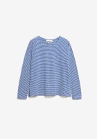 Armedangels Damen Longsleeve Xianaa Stripes oatmilk-dynamo blue