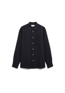 Armedangels Herren Hemd Linen Longsleeve black