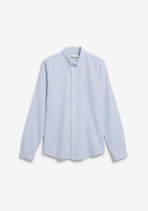 Armedangels Herren Hemd Quaasa stripe white-dark morning
