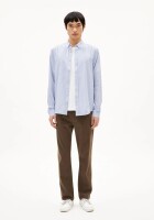 Armedangels Herren Hemd Quaasa stripe white-dark morning