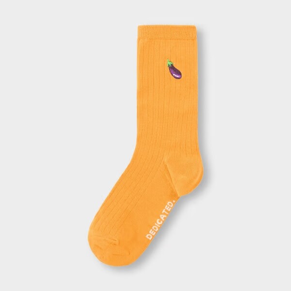 Dedicated Unisex Socken Knivsta Eggplant Nugget Orange