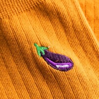 Dedicated Unisex Socken Knivsta Eggplant Nugget Orange