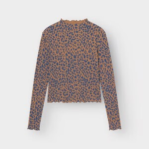 Dedicated Damen Longsleeve Ryd Leopard Light Brown