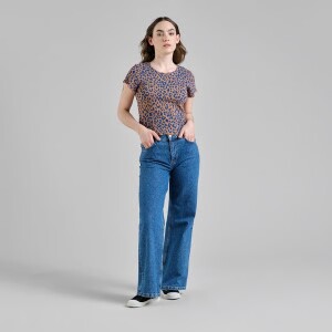 Dedicated Damen T-Shirt Ven Leopard Light Brown