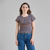 Dedicated Damen T-Shirt Ven Leopard Light Brown