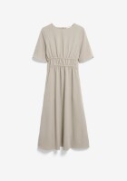 Armedangels Damen Kleid GERAFFTES KLEID LEINEN-MIX sandstone