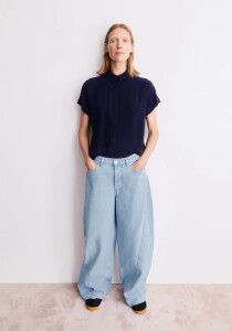 Armedangels Damen Bluse Larisaana tinted navy