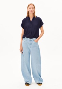 Armedangels Damen Bluse Larisaana tinted navy