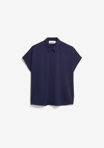 Armedangels Damen Bluse Larisaana tinted navy
