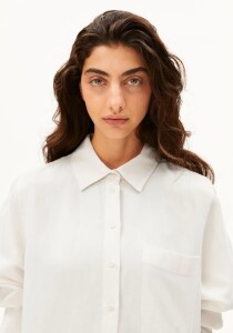 Armedangels Damen Bluse Linen Blend Shirt oatmilk